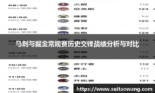 马刺与掘金常规赛历史交锋战绩分析与对比